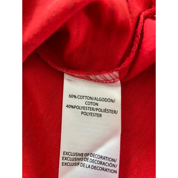 Elevate Your Sporty Style New Balance * True Red & Black Crewneck Tee SZ 10 k206 - Picture 8 of 9